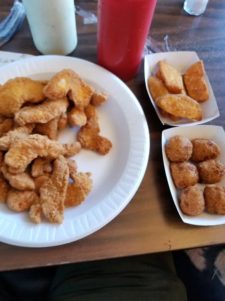 River Catfish Potato Wedges and Hush Puppies